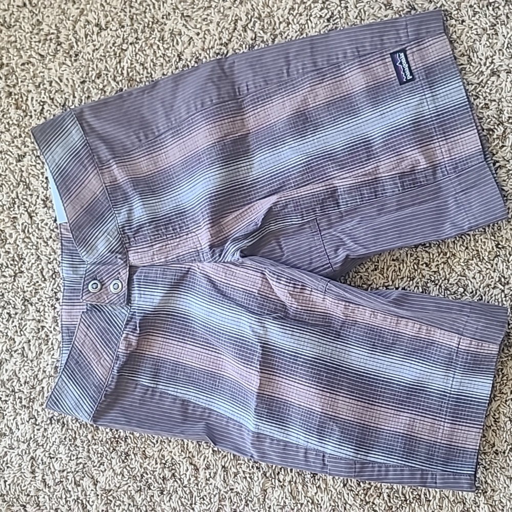 New Patagonia slabstick shorts 0 purple plaid